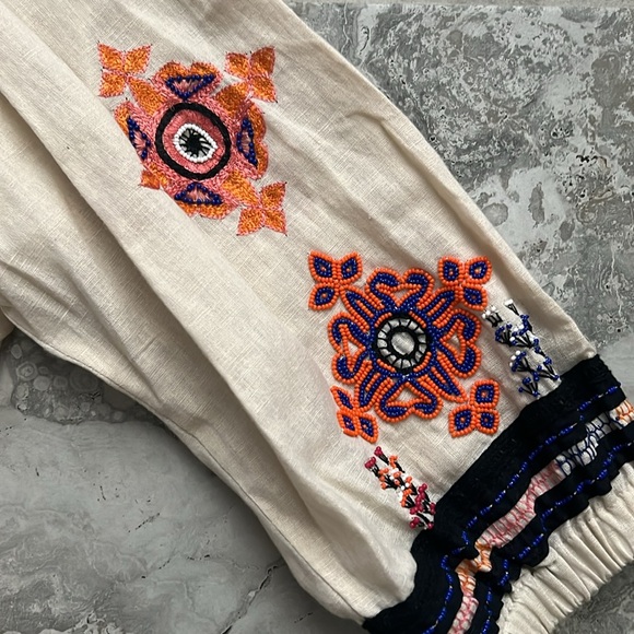 NWT Wandering Halter Boho Blouse, Cold-Shoulder Open Back Size 40 New w/Tag - Picture 9 of 16